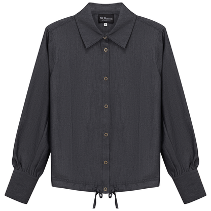 Maternity Denim Bungee Blouse Black Denim