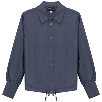 Maternity Denim Bungee Blouse Dark Denim