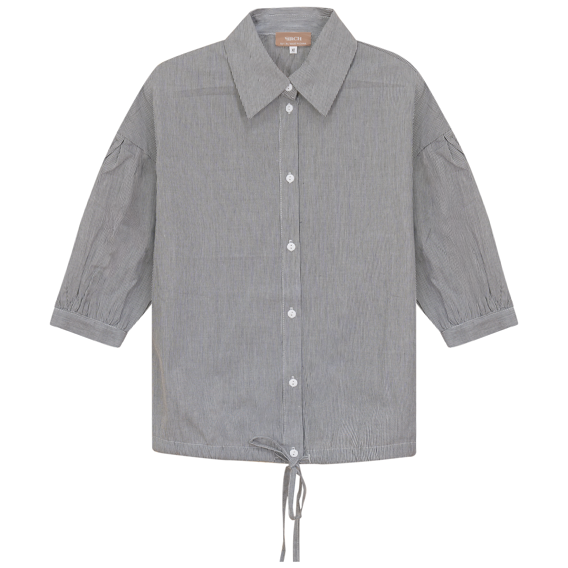 Maternity Striped Cropped Bungee Blouse