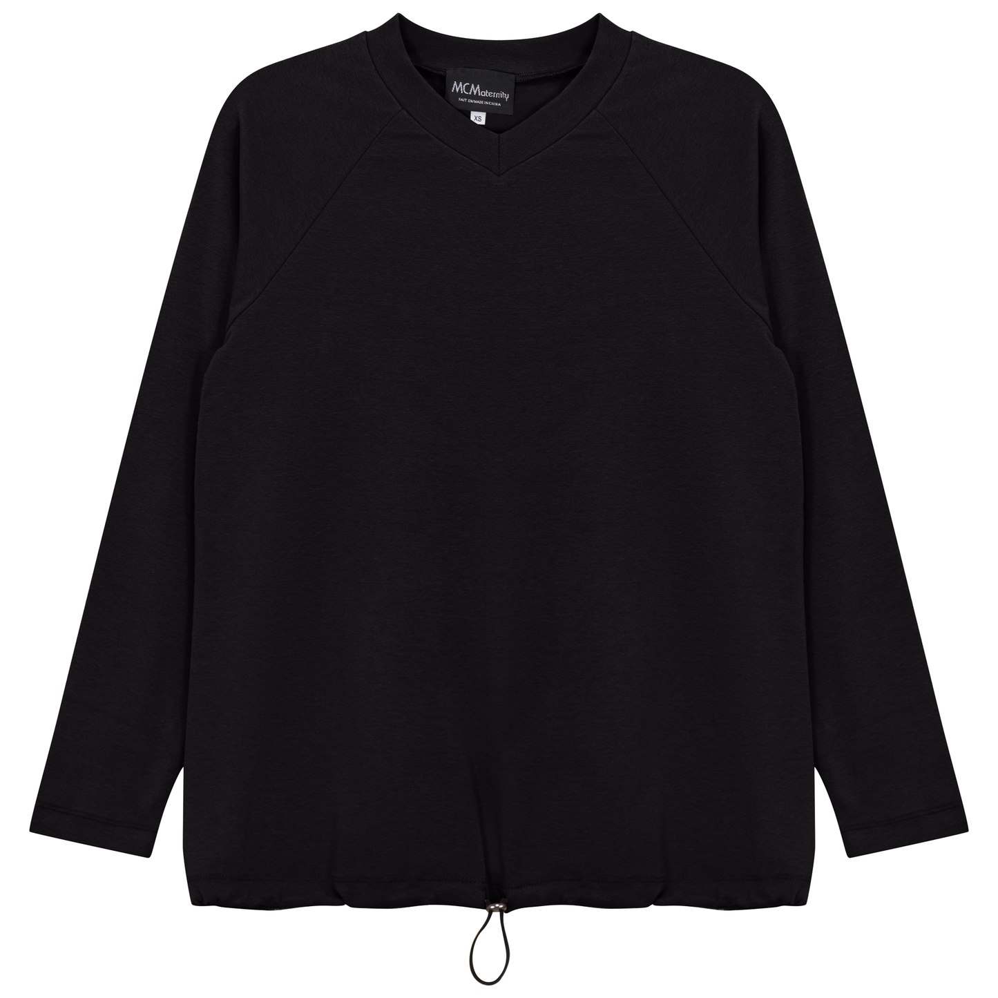 Maternity V Neck Bungee Tee Black