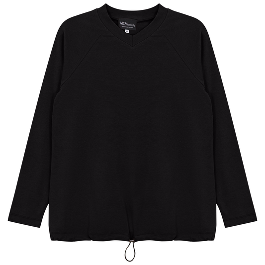 Maternity V Neck Bungee Tee Black