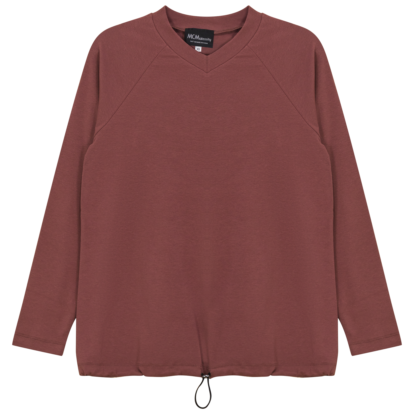 Maternity V Neck Bungee Tee Champagne