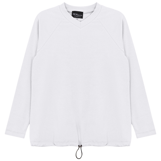 Maternity V Neck Bungee Tee White