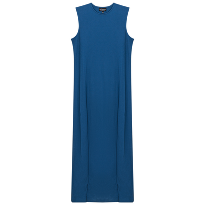 Maternity Ribbed Midi Dress Chambray