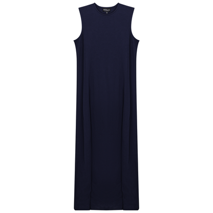 Maternity Ribbed Midi Dress Dark Denim