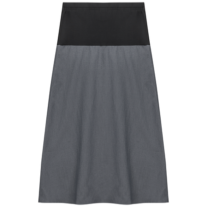 Maternity Chambray Midi Skirt Black Denim