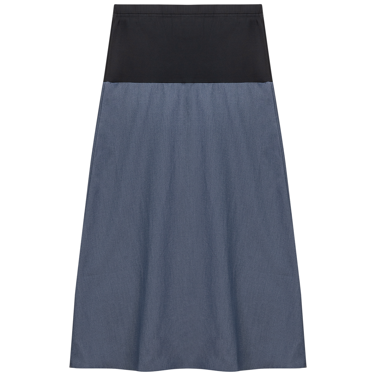Maternity Chambray Midi Skirt Dark Denim