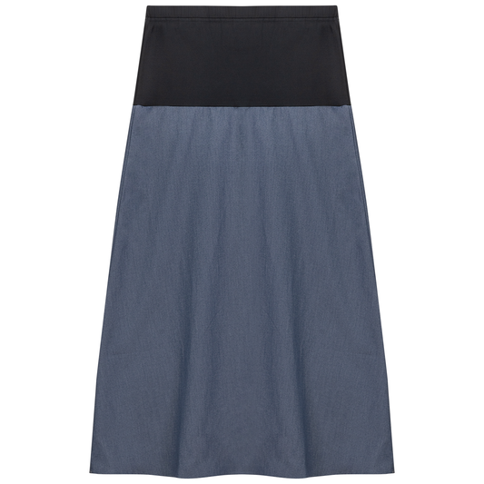 Maternity Chambray Midi Skirt Dark Denim