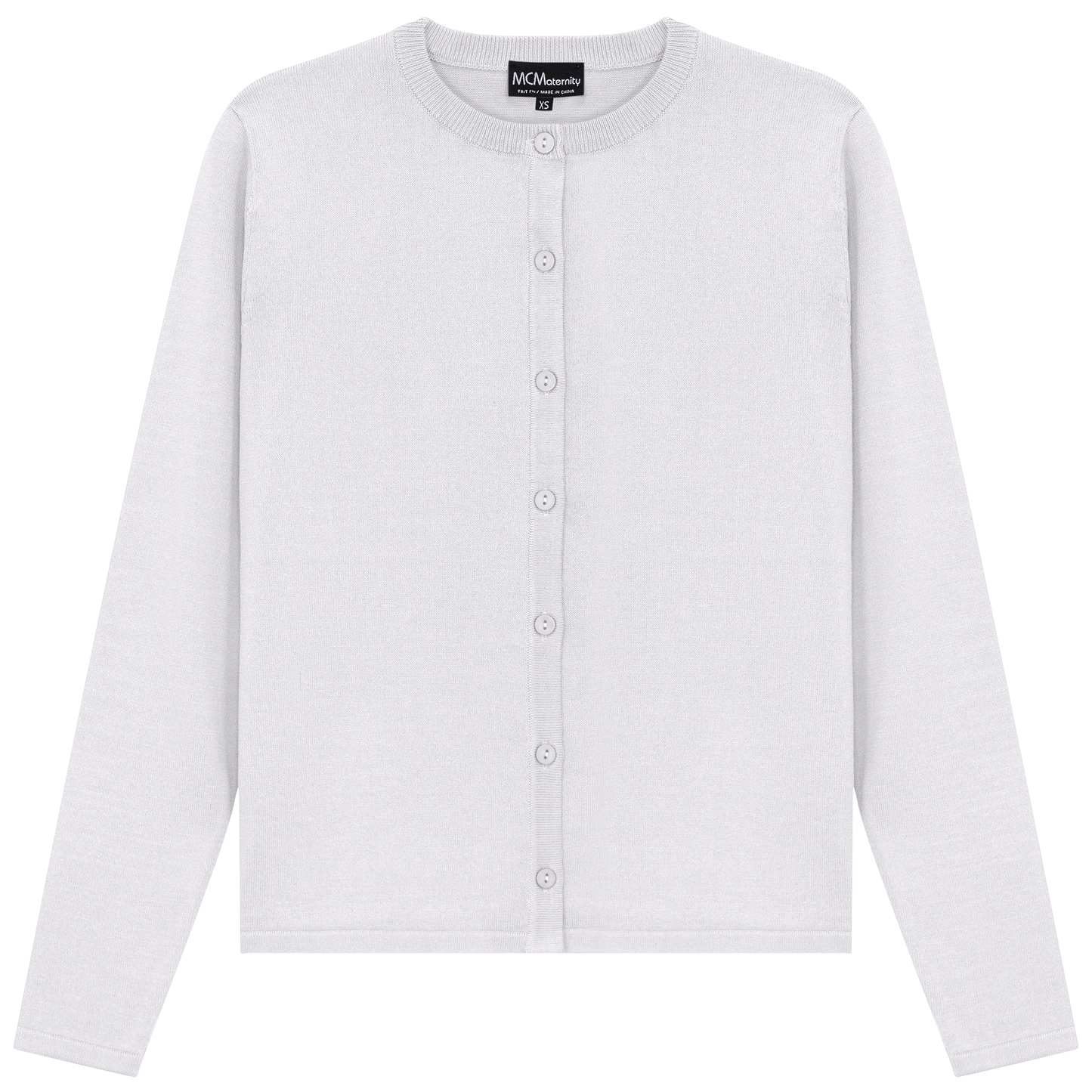 Maternity Knit Cardigan White