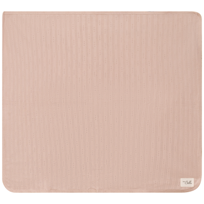 Pointelle Ribbed Blanket Soft Pink One Size