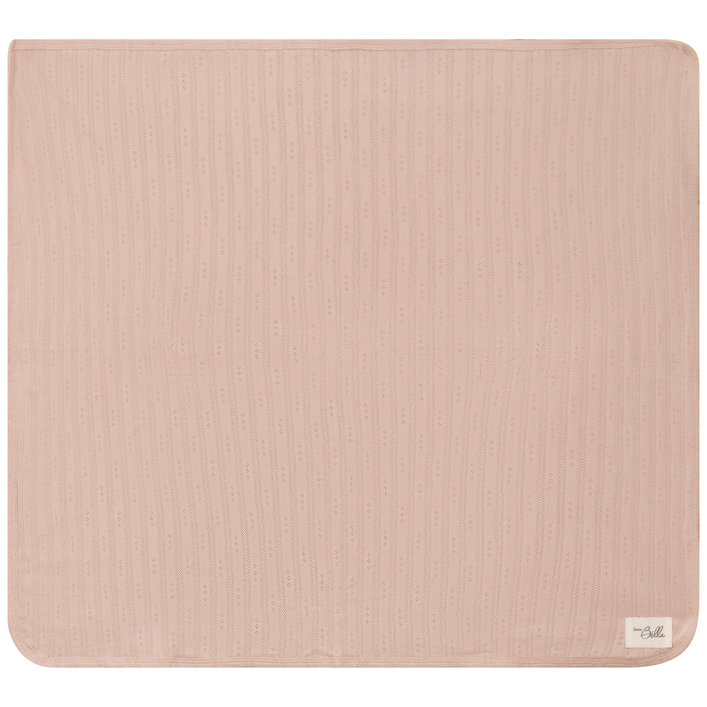 Pointelle Ribbed Blanket Soft Pink One Size