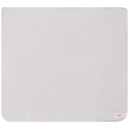Pointelle Ribbed Blanket White One Size