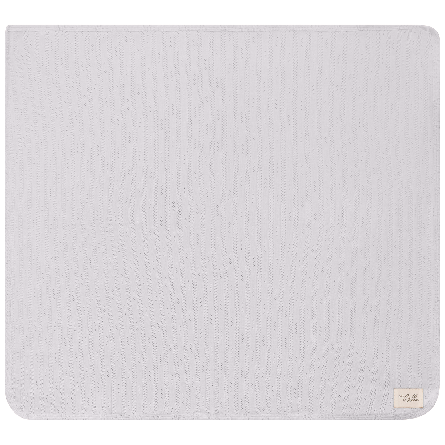 Pointelle Ribbed Blanket White One Size