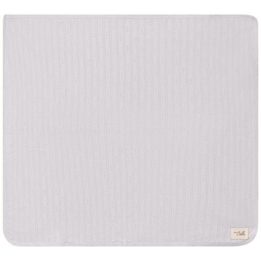 Pointelle Ribbed Blanket White One Size