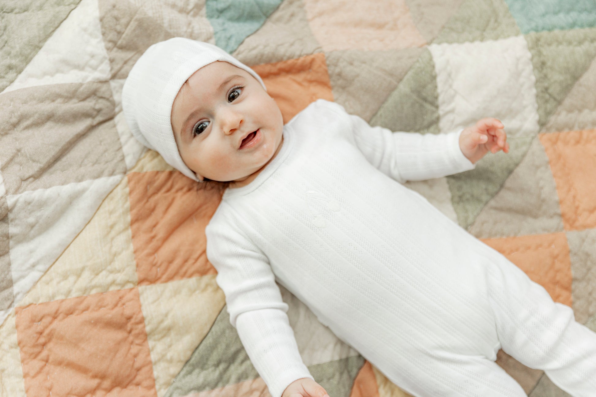 Embroidered Cherry Onesie with Hat
