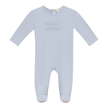 Charming and Darling Print Onesie Blue
