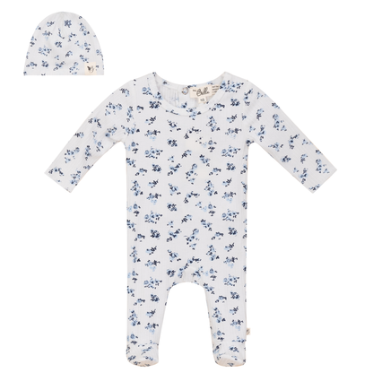 Floral Delight Onesie Set Blue