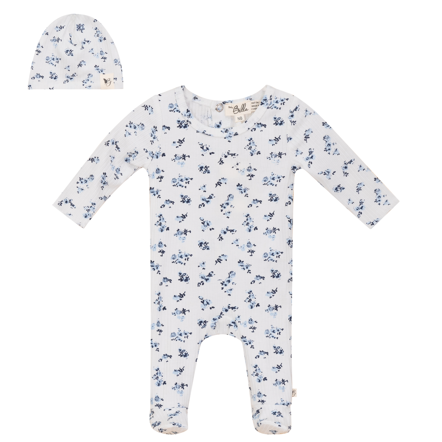 Floral Delight Onesie Set Blue