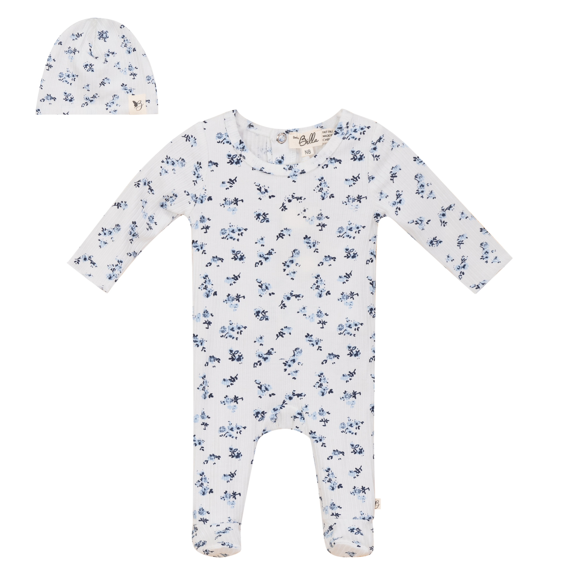 Floral Delight Onesie Set Blue