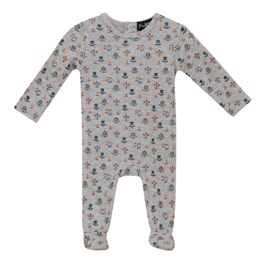 Floral Blossom Onesie Grey Mix 3 Months