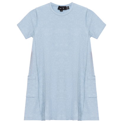 Distressed Dress Dusty Blue