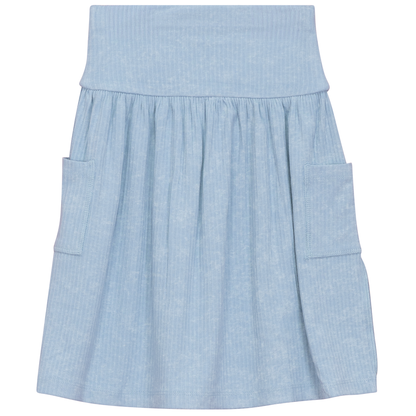Distressed Skirt Dusty Blue