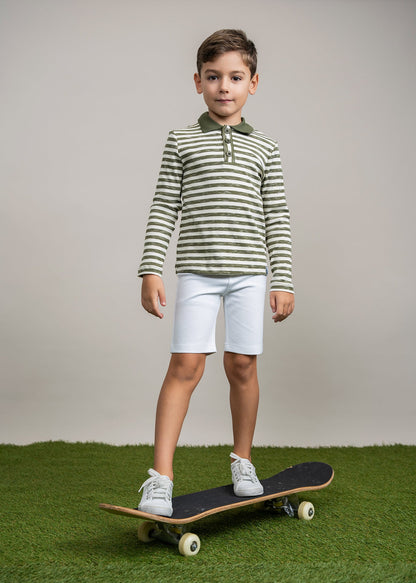 Mix Stripped Long Polo