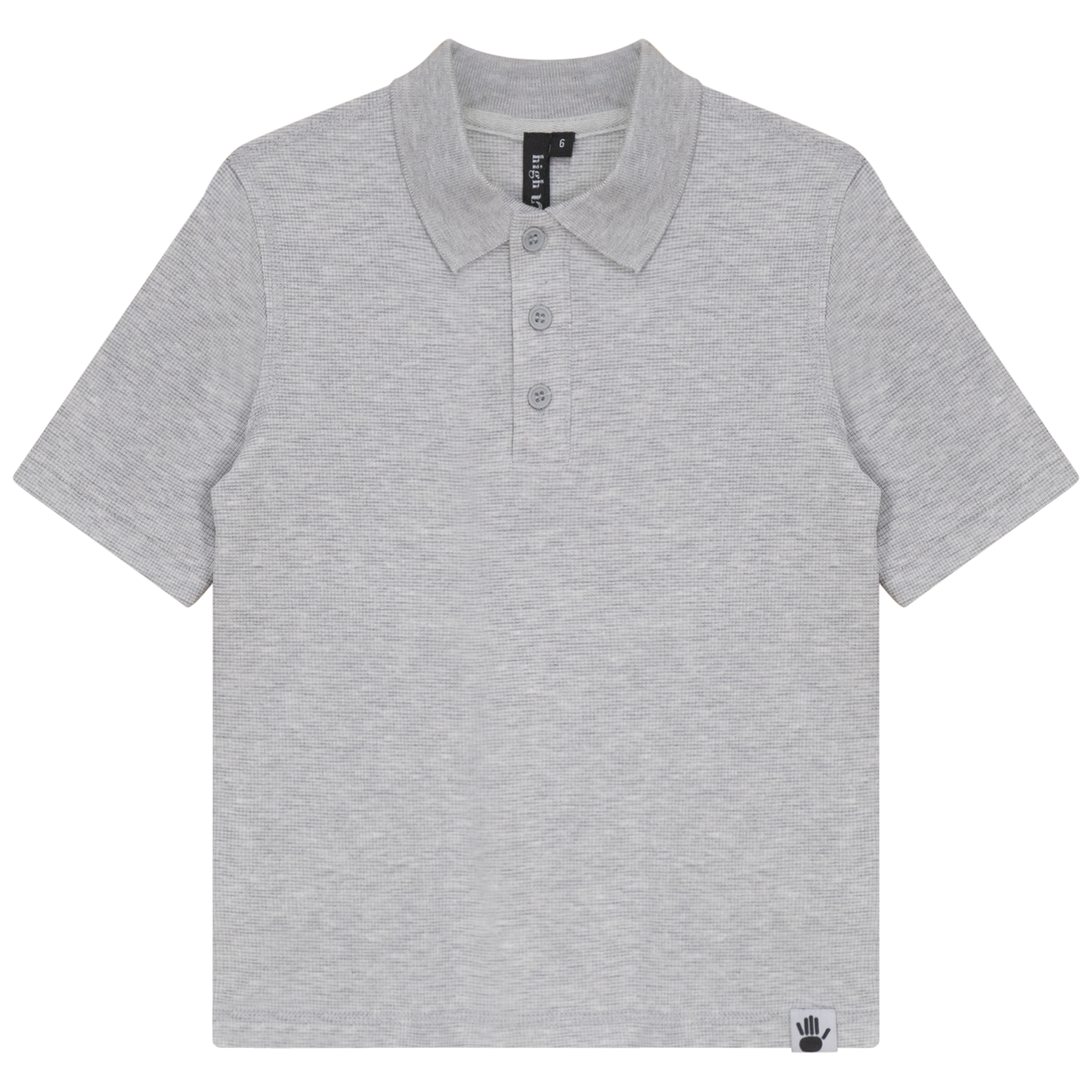 Mini Stripped Short Polo Grey Mix