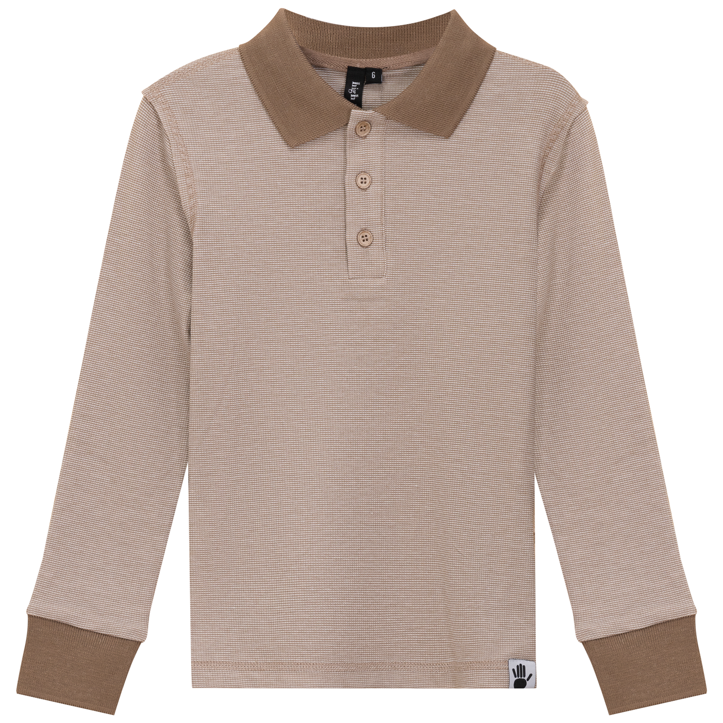 Mini Stripped Long Polo Beige