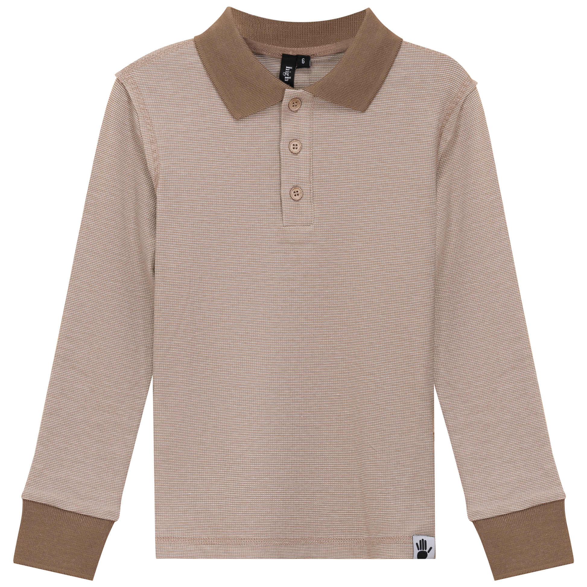 Mini Stripped Long Polo Beige
