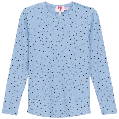 Star Print Tshirt Blue