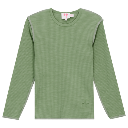 Heather Rib T-Shirt Green