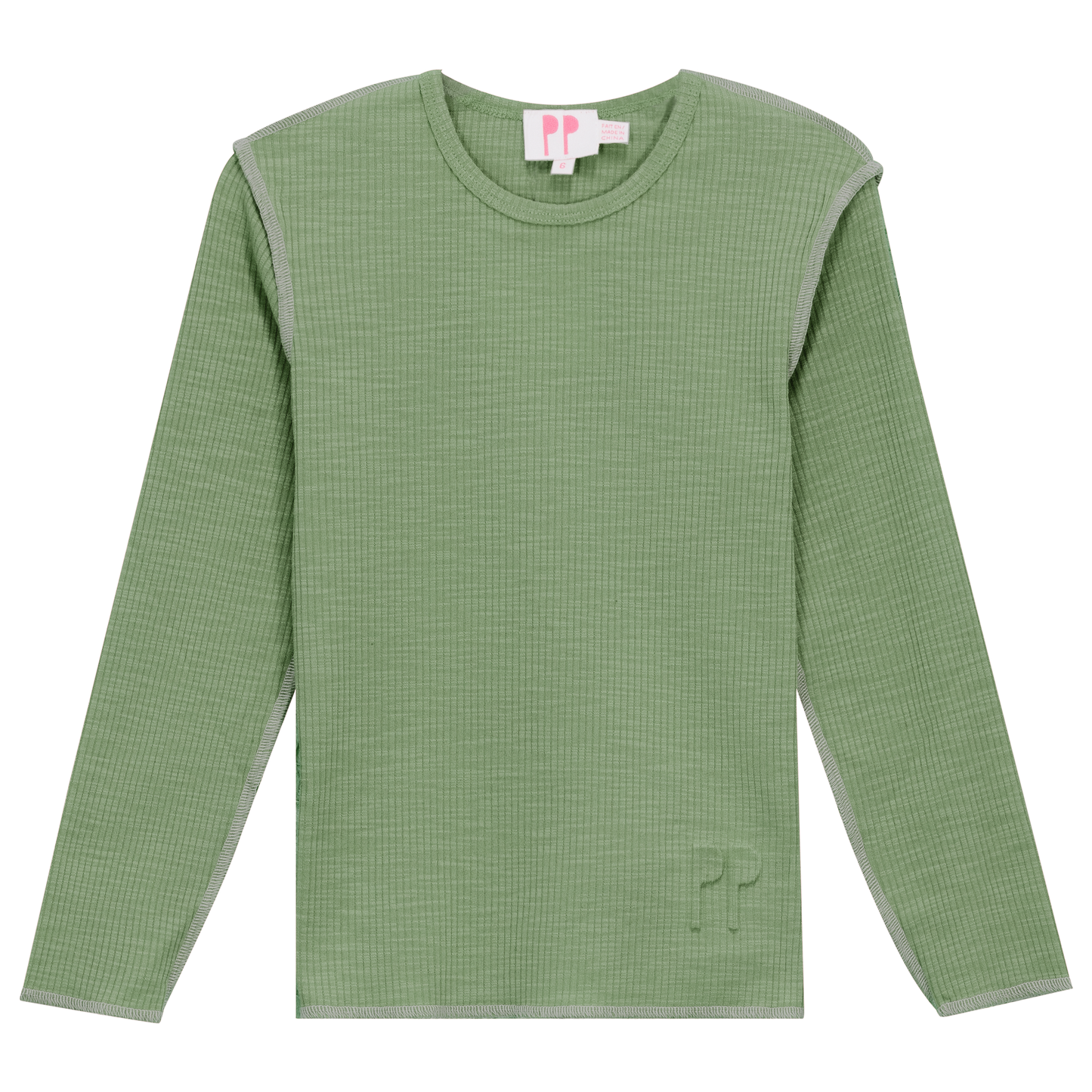 Heather Rib T-Shirt Green