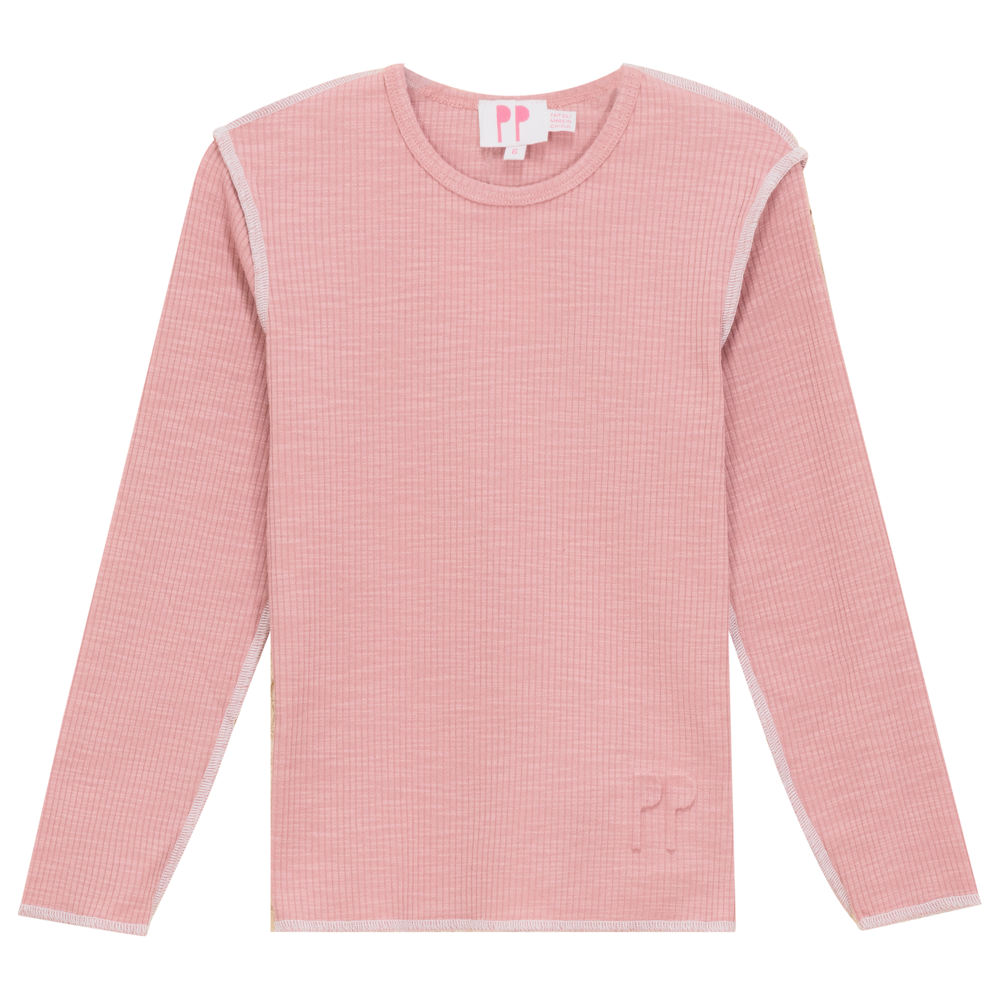 Heather Rib T-Shirt Pink
