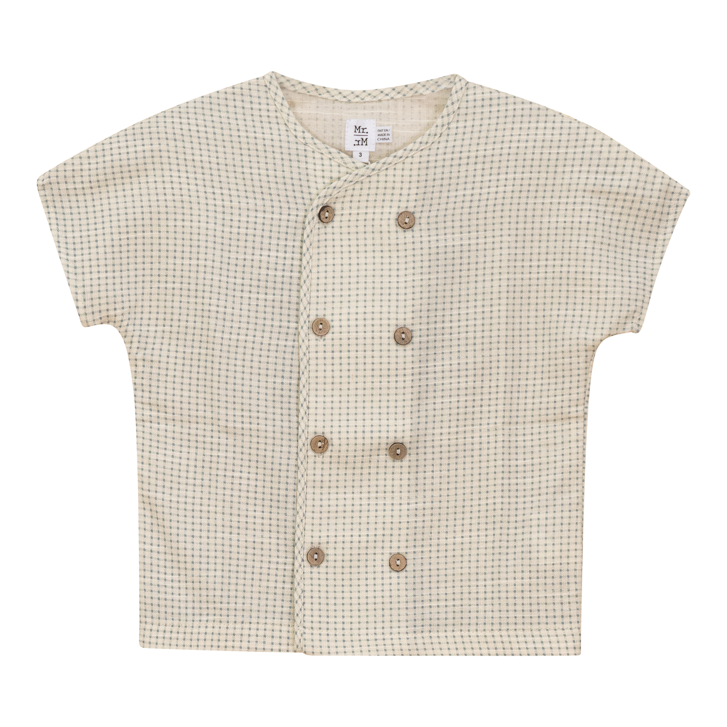 Woven Checkered Shirt Blue