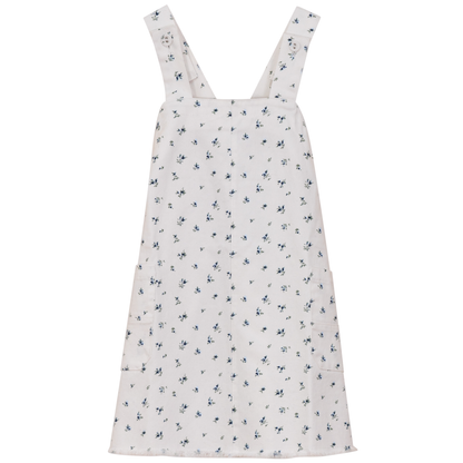 Floral Printed Denim Jumper Blue