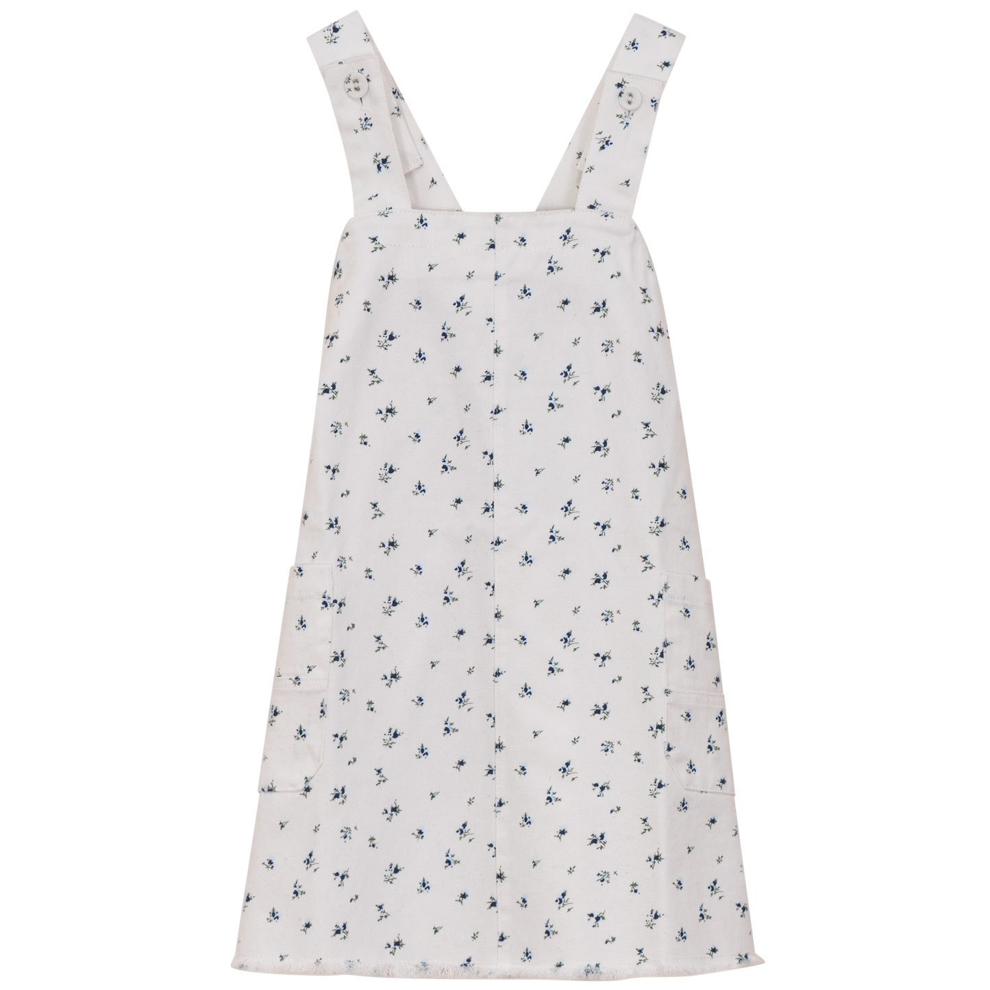 Floral Printed Denim Jumper Blue