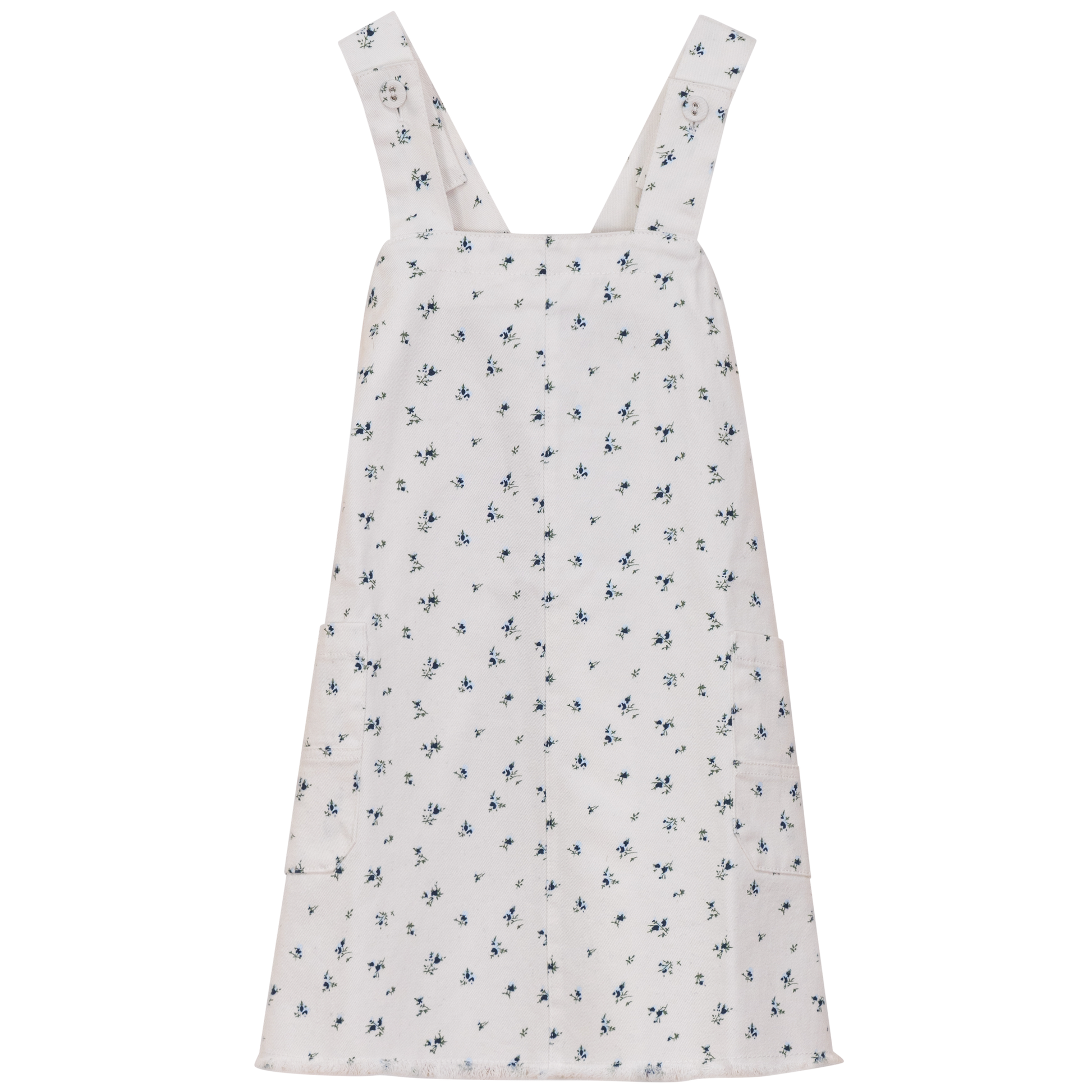 Floral Printed Denim Jumper Blue