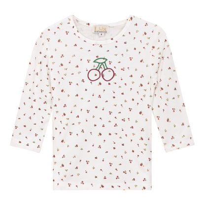 Cherry Print T-Shirt White