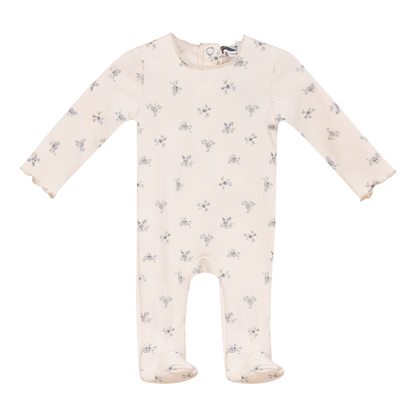 Floral Print Onesie Blue