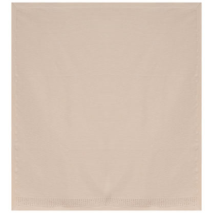 Holed Rib Knit Blanket Dark Almond One Size