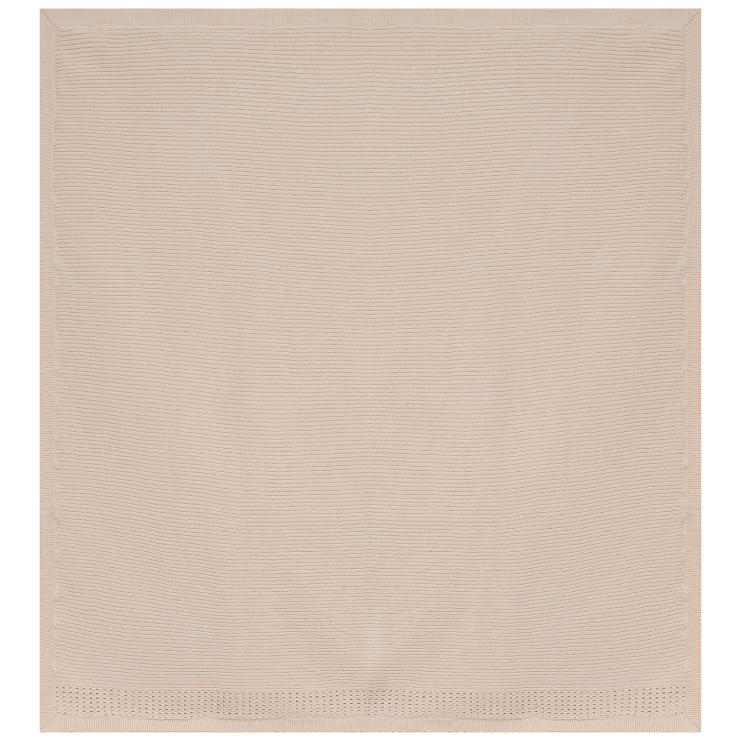 Holed Rib Knit Blanket Dark Almond One Size