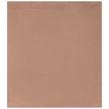 Holed Rib Knit Blanket Maple Sugar One Size