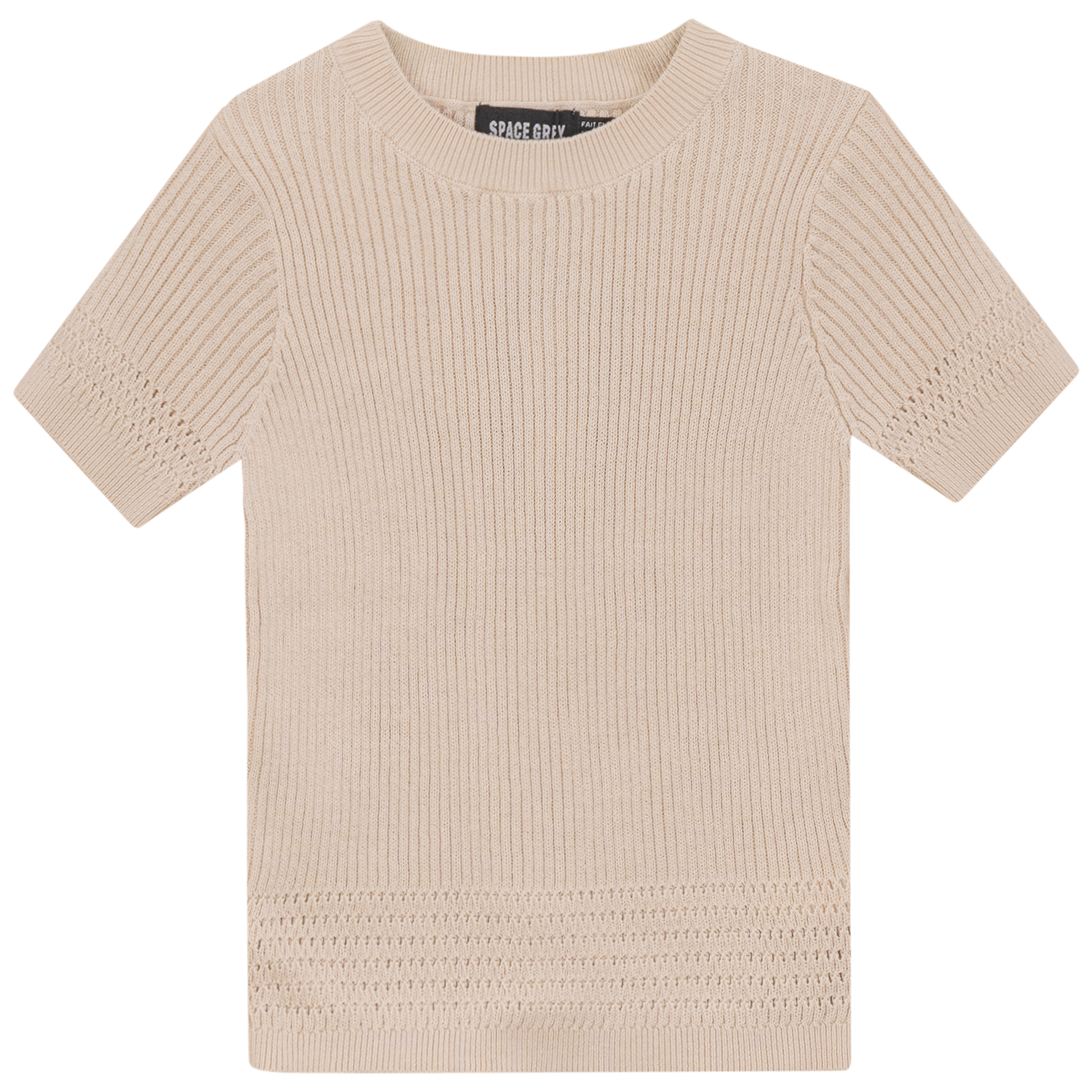Rib Knit Sweater Dark Almond