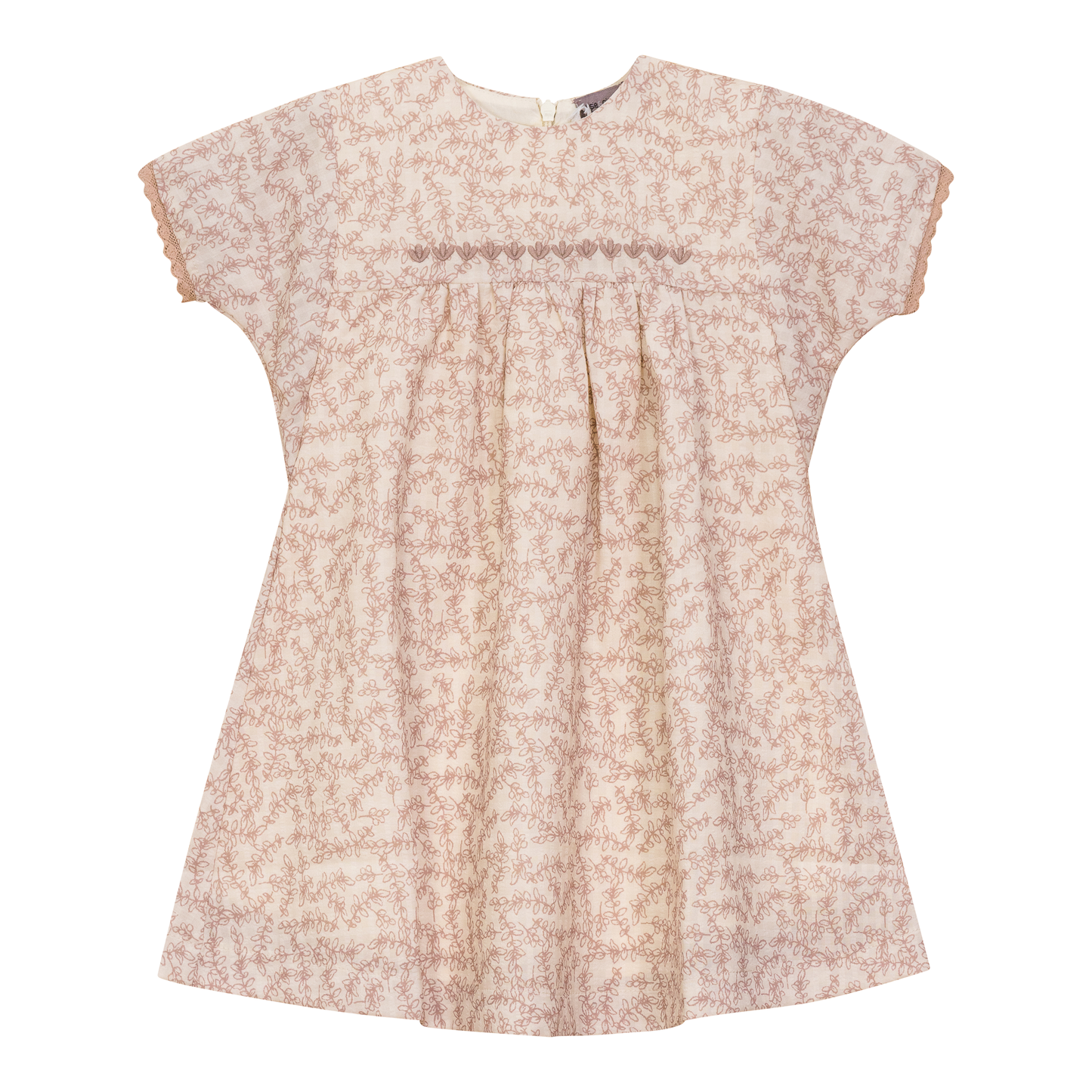 Leaf Print Dress Pink