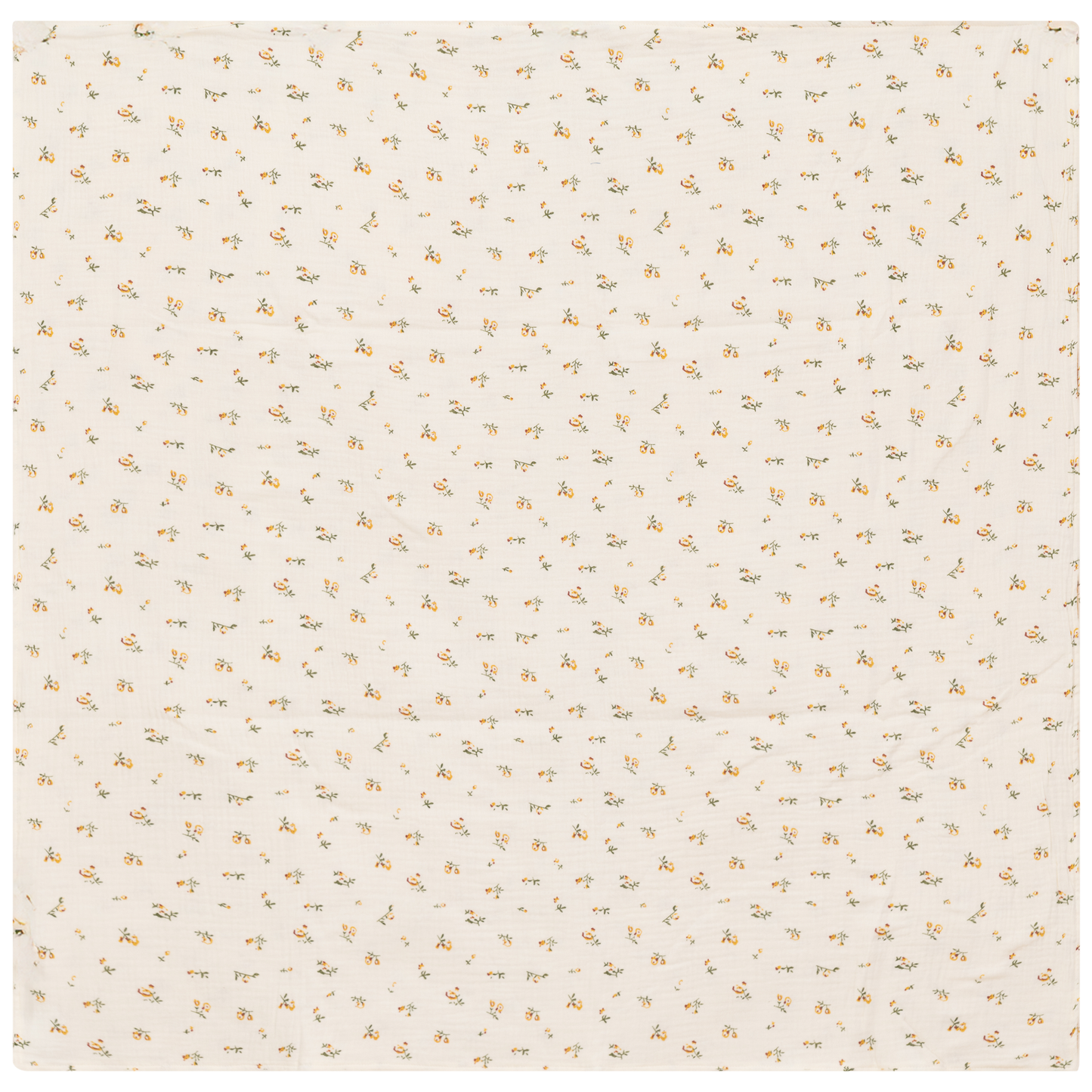 Floral Gauze Swaddle Off White One Size