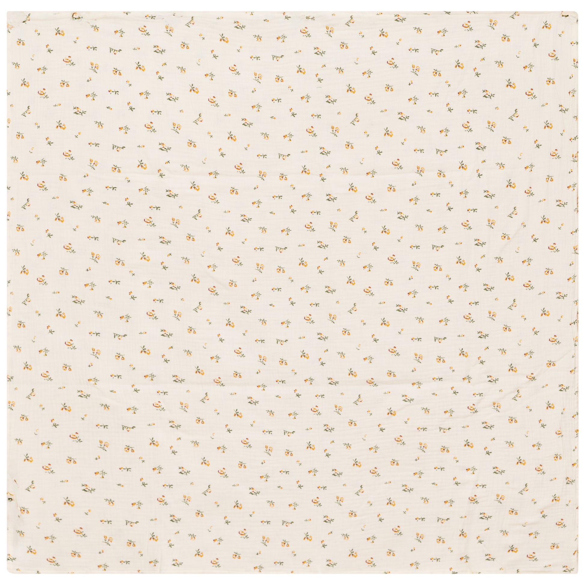 Floral Gauze Swaddle Off White One Size