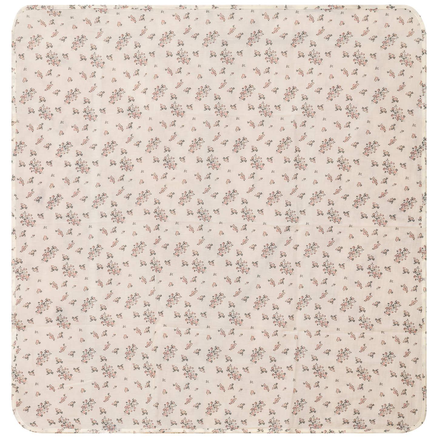 Floral Print Gauze Swaddle Cream One Size