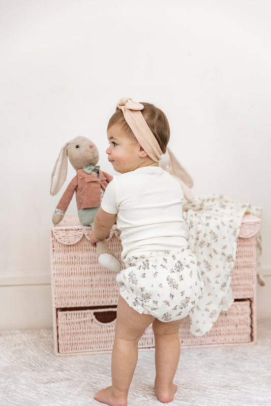 Floral Print Gauze Swaddle