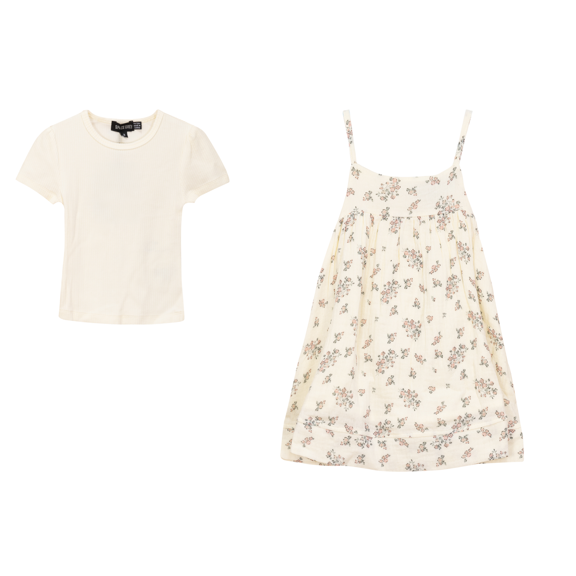 Floral Print Jumper Set Cream